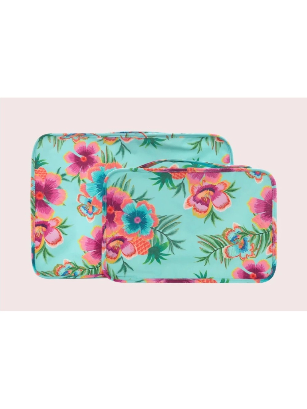 PQ Swim Solano Packing Cubes Set of 2 Luggage Organizer Bags Floral Print NIB